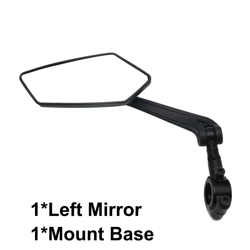 RIDERACE-Rétroviseur de vélo transparent, réflecteur de vue arrière, large gamme, guidon réglable, m
