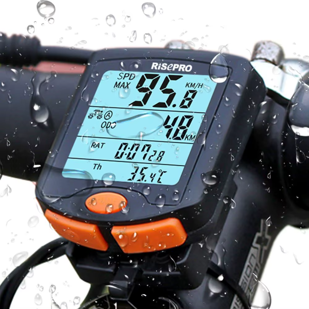 Ordinateur de vélo, RISEPRO ®   Compteur de vitesse sans fil pour vélo, odomètre de vélo, multifonct