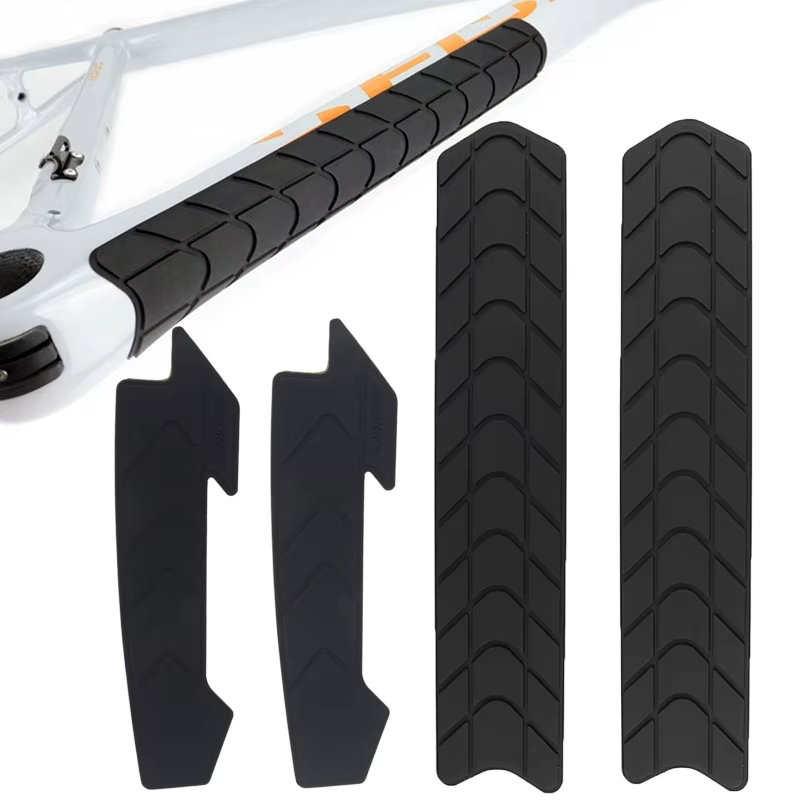 Autocollant anti-rayures en silicone pour cadre de vélo de route et VTT, protection du tube alertes