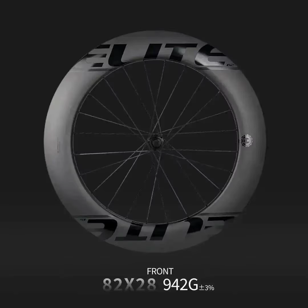 ELITEWHEELS Roues de vélo de course en carbone 700c, forme TT-Wing, finition mate UD, pour triathlon