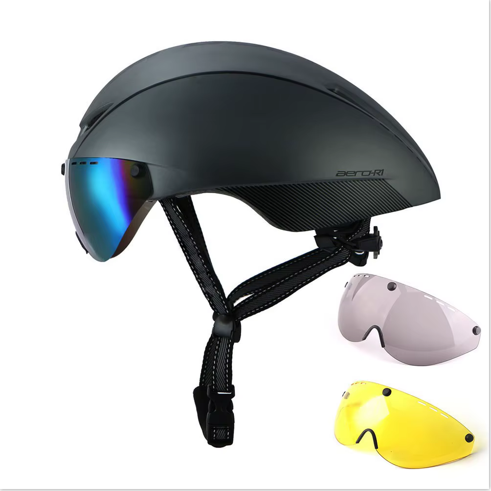 Nouveau YUMAJ TT casque lunettes Aero route casques de vélo course cyclisme vélo sport casque de séc