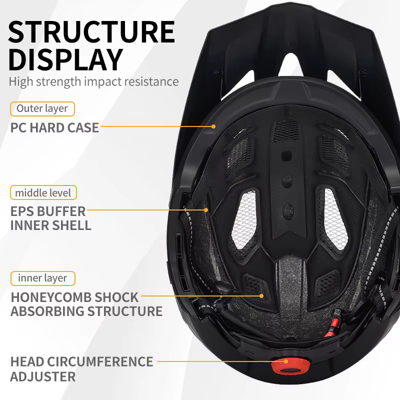 Eastinear's nouveau casque de vélo de montagne adulte intégral détachable une pièce moto équitation