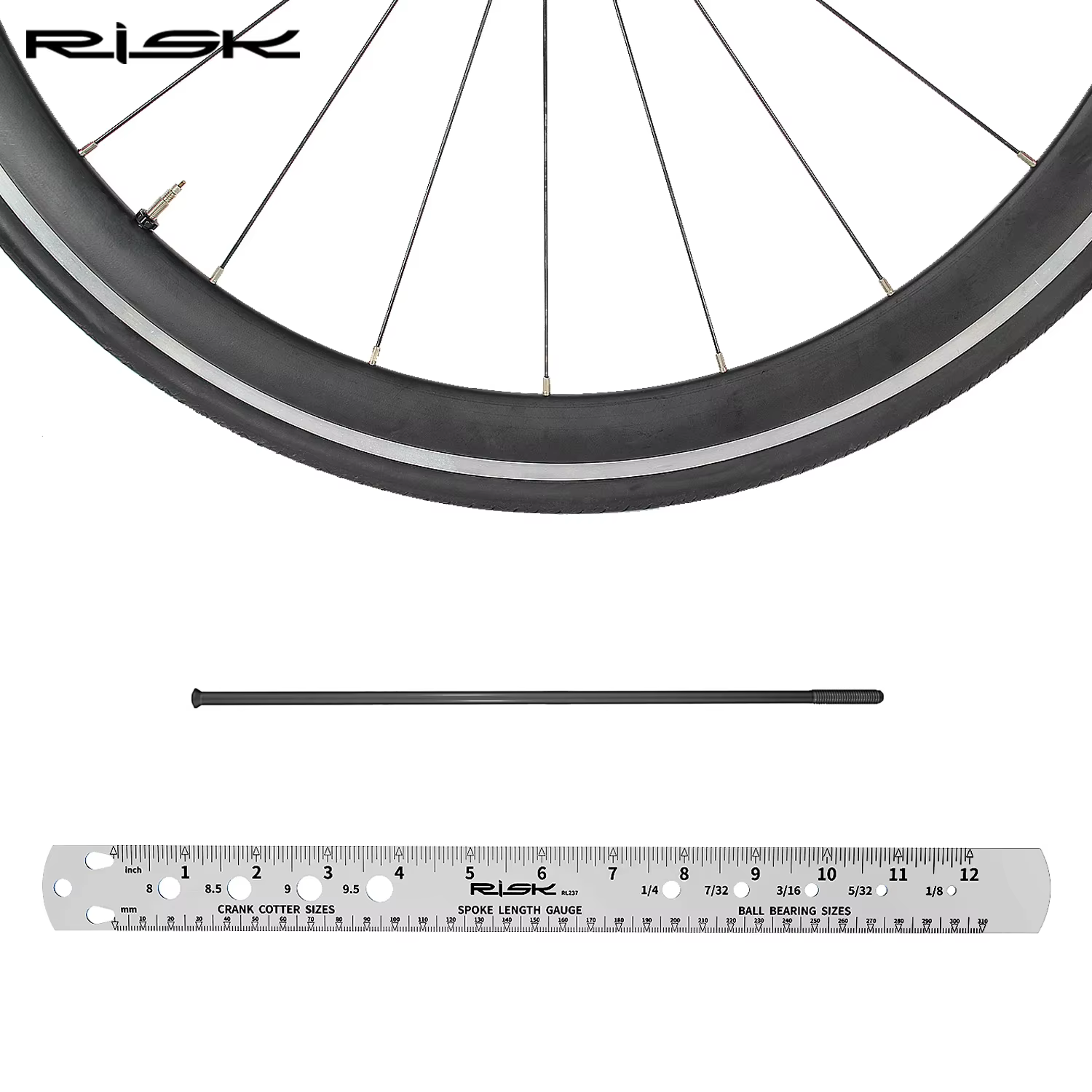 Règle de rayon de vélo, 1 pièce, jauge de longueur de rayon de vélo, roulements à billes de manivell