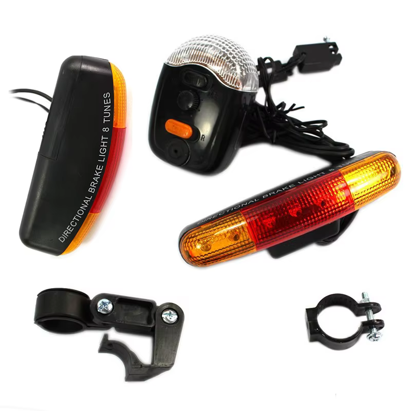 Lampe de vélo multifonctionnelle pour la sécurité dans l'obscurité, clignotant de vélo, feu stop dir