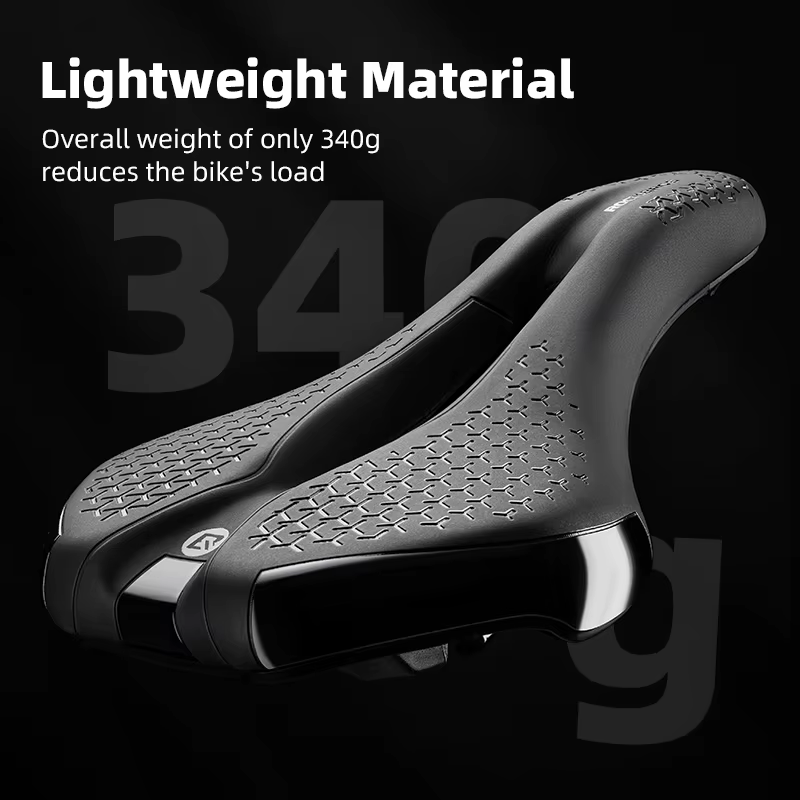 ROCKBROS selle de vélo creux respirant antichoc siège de cyclisme PU coussin en cuir antidérapant lé