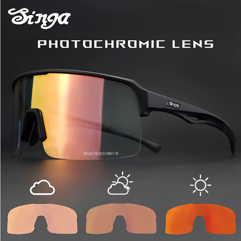 Lunettes de soleil photochromiques pour le cyclisme, lunettes de vélo, lunettes d'extérieur, lunette