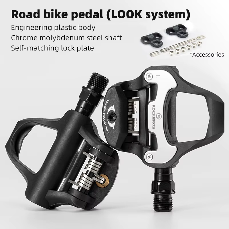 ROCKBROS-Pédales de vélo autobloquantes compatibles éventuelles D, appellation 9/16 ", 2 roulements 