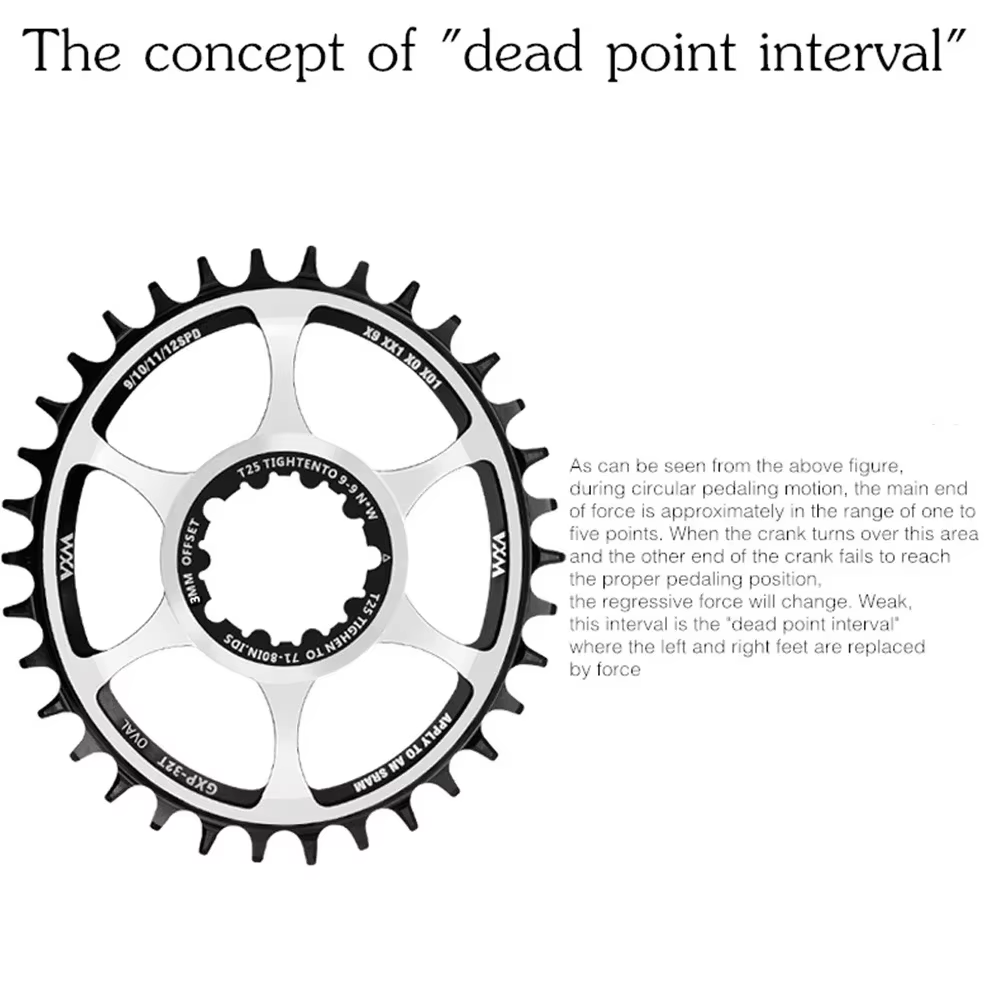 Plateau ovale de vélo décalé 3mm 32t 34t 36t pour Xx1 Eagle X01 Gx X1 1400 X0 X9 S1400 pignon vtt