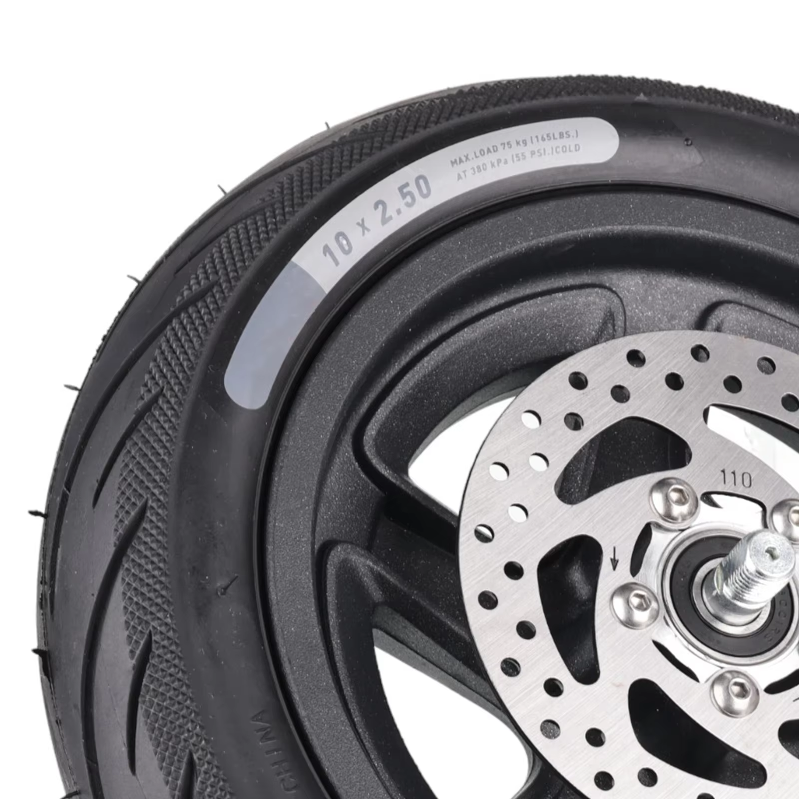 Ensemble de roue avant d'origine pour Scooter électrique Ninebot F2 F2pro F2plus 10 pouces 10*2.5, p