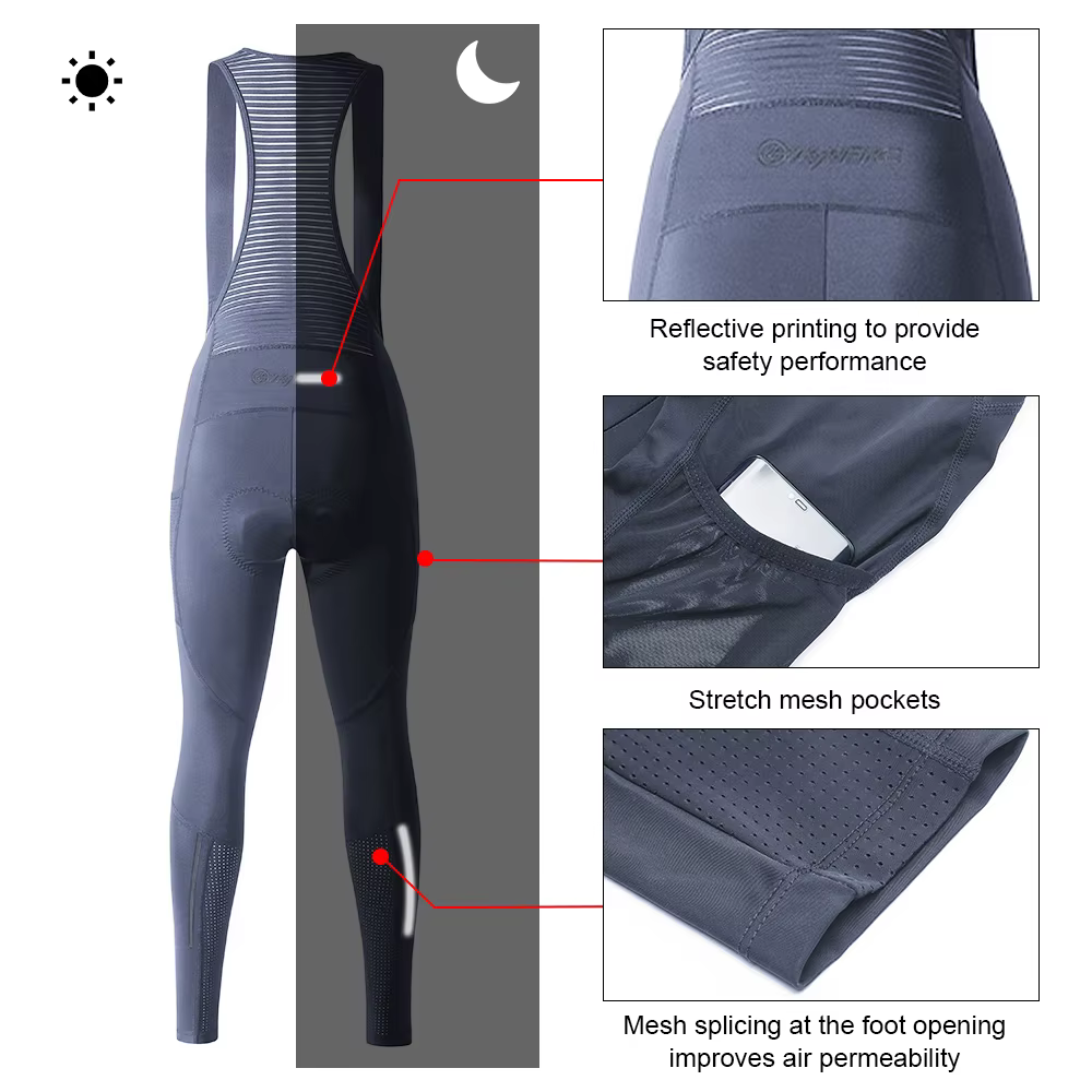 YKYWBIKE pantalon bavoir de cyclisme pour femmes collants de cyclisme avec coussinet 3D Coolmax 2 p