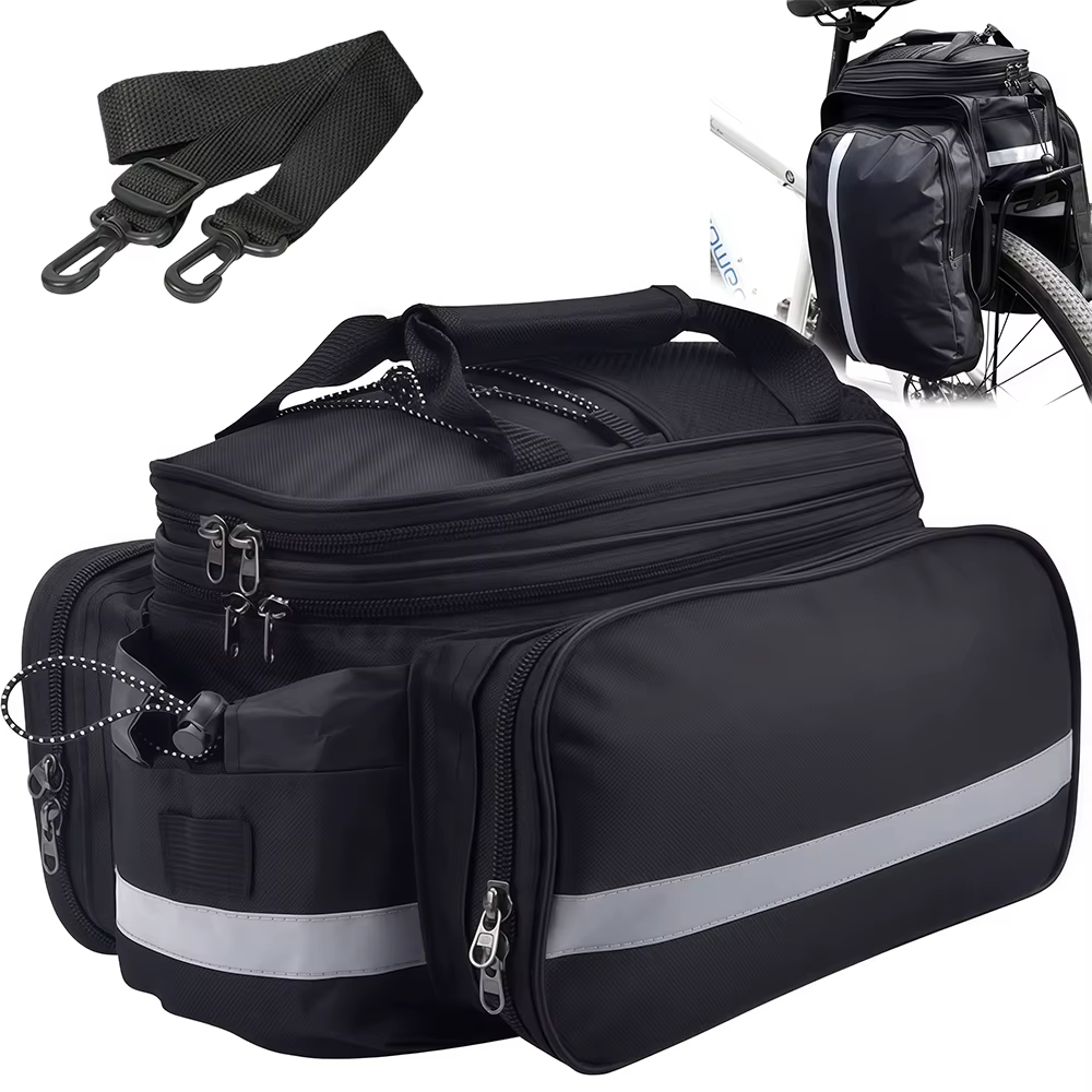 Sac de porte-bagages arrière pour vélo, sacoche de coffre de vélo avec housse de pluie pour le shopp