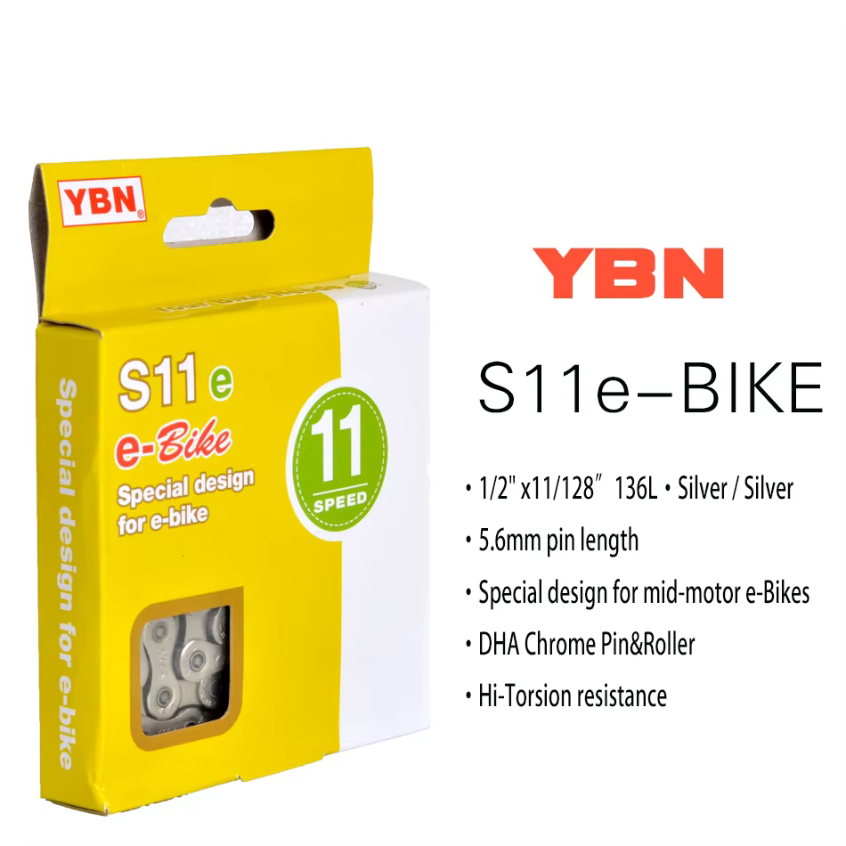 YBN SHINANO-Vélo électrique à moteur central BOSwivel, modèle spécial 136 liens, Equi9 V 10V 11V 12V