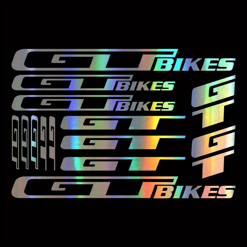 Autocollant créatif pour casque de vélo, 14 pièces/feuille, pour accessoires de vélo GT, feuille d'a
