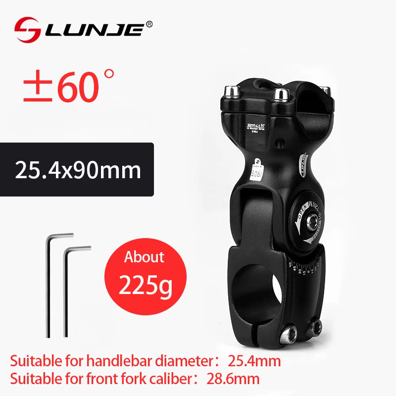 Tige réglable tige de guidon vtt 25.4 31.8mm vélo puissance route VTT Table vélo pont tige 90-145MM 