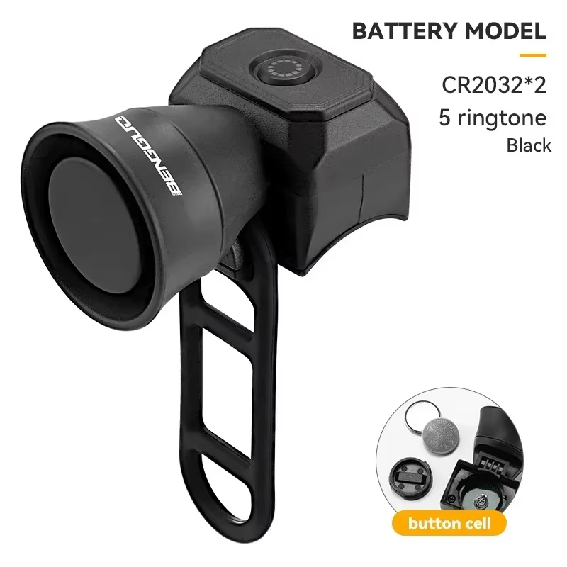 Nouveau klaxon de vélo VTT, chargement USB, sonnette électronique étanche, équipement d'équitation, 