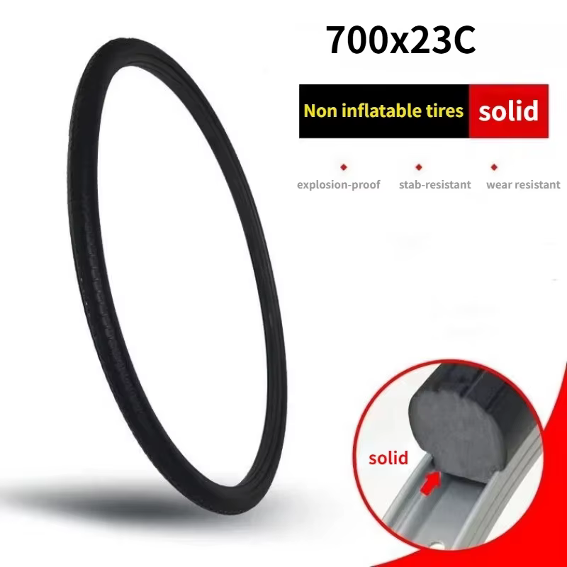Pneu solide de vélo 20/24/26 pouces x1.50/1.95/1 3/8 pneus solides de vélo 26 pouces pneu vtt Anti-c