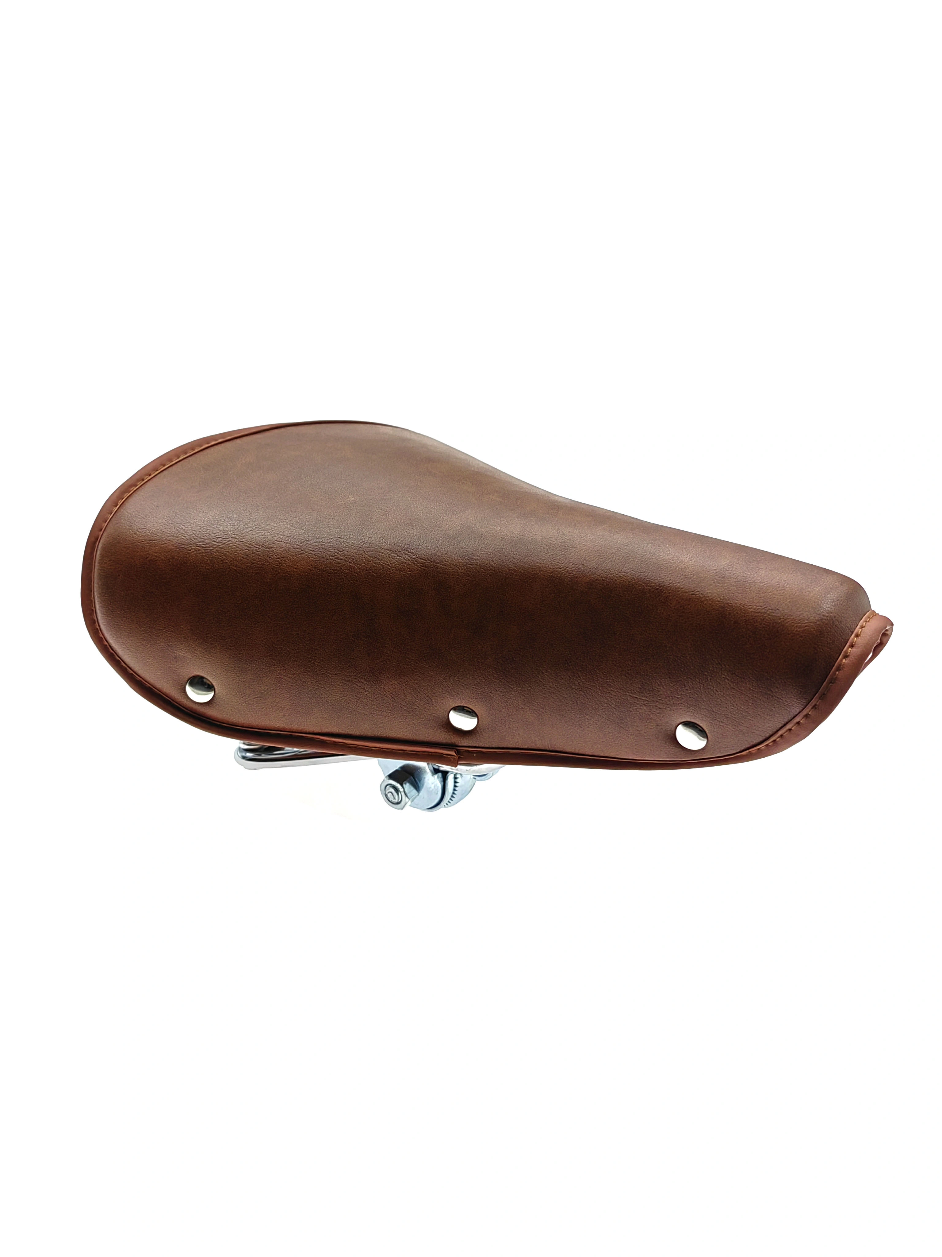 Selle de vélo rétro en cuir PU, siège de cyclisme vintage, siège de vélo de route classique avec par