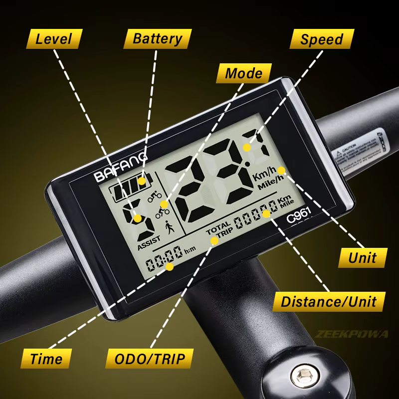 Panneau de commande d'affichage pour vélo électrique, pour moteur BAFANG BBS01B BBS02B BBSHD, compos