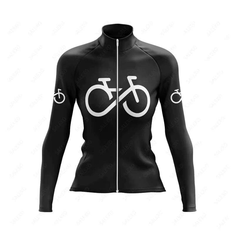 Maillot de cyclisme à manches longues pour femmes, chemises de vélo de course sur route, vêtements d