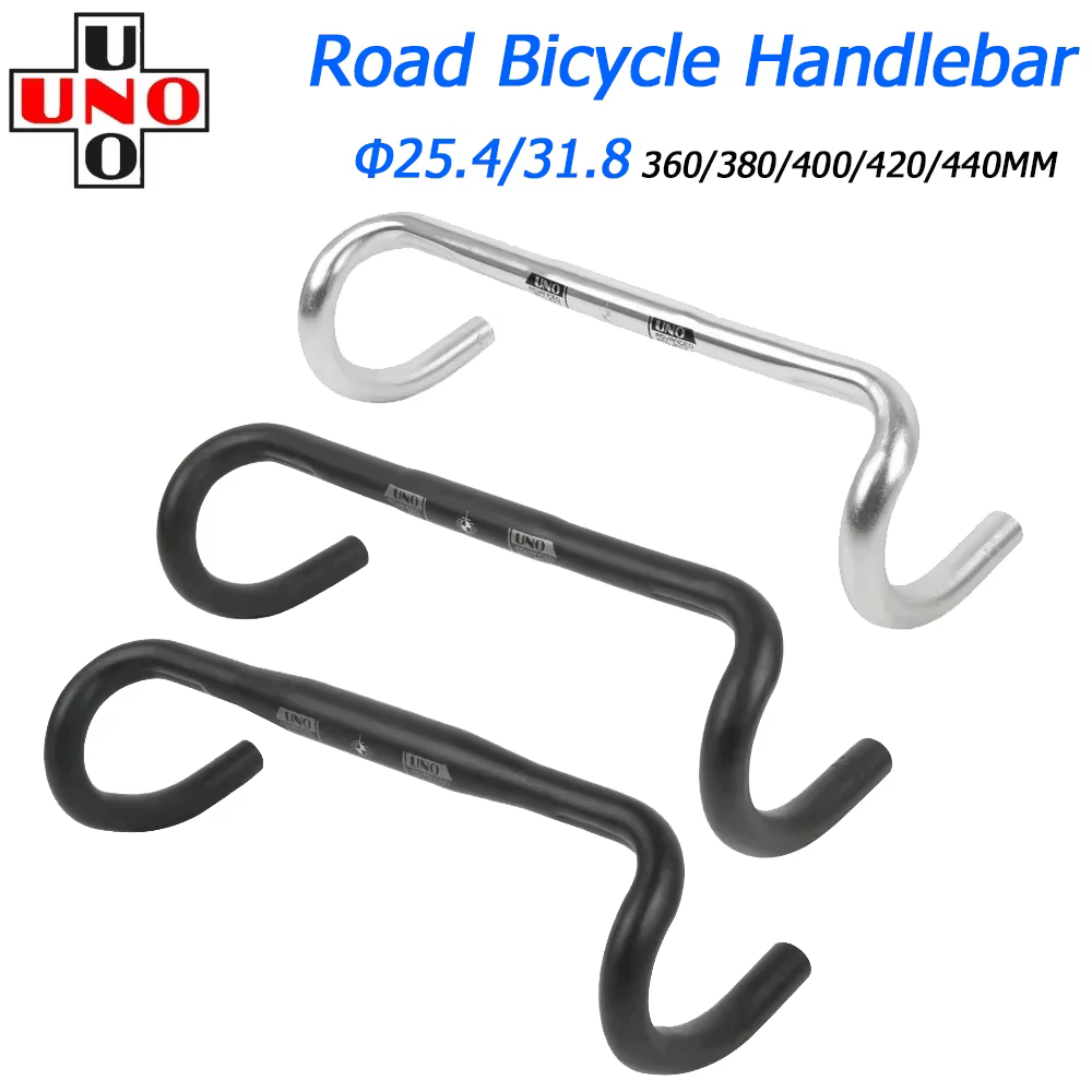UNO – guidon de vélo de route de course ultraléger, barre courbée 25.4/31.8MM 360/380/400/420/440/46