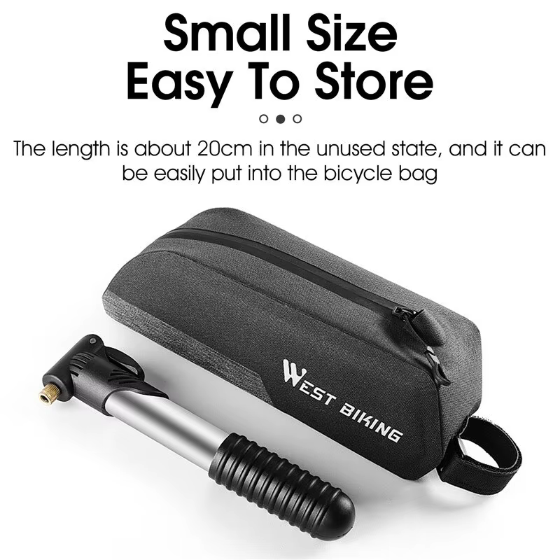 WEST BIKING-Mini pompe à air manuelle portable pour vélo, gonfleur de balle, assujetSchrader Presta,