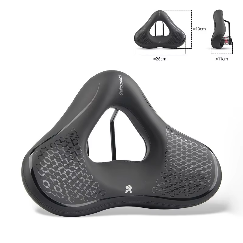 Selle de vélo ergonomique, coussin élargi et épais, absorption des chocs creuse, siège à ressort pou