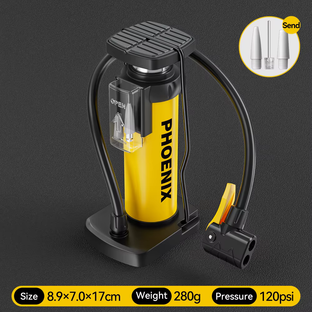 XUNTING Double cylindre vtt haute pression 150 PSI pompe à vélo Portable, pompe à Air manuelle pour 