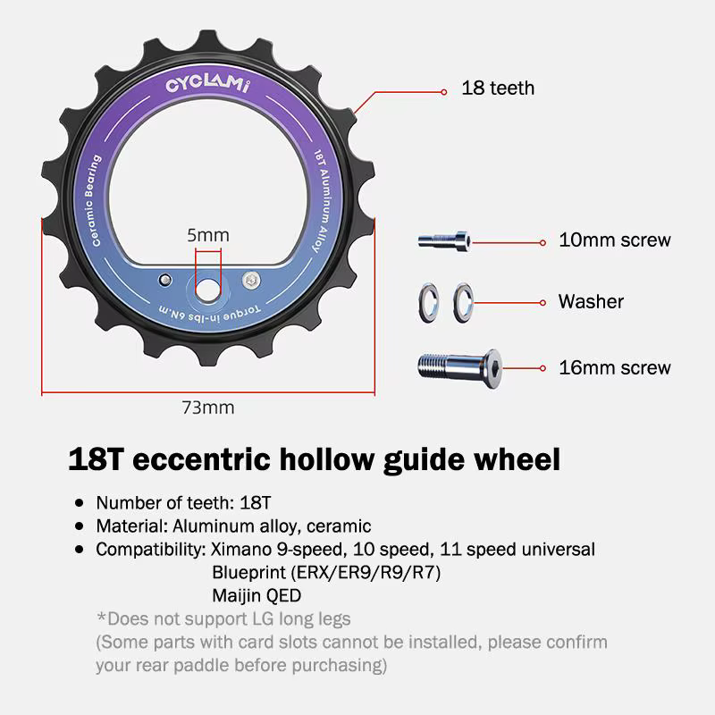 Pièces automobiles pour vélos de route R8000 R7000 L-TWOO ERX ER9 R9 R7 – Roue de poulie creuse 18T 