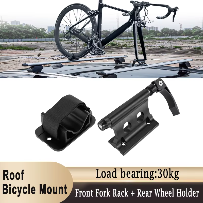 Support universel de fourche de vélo avant + support de roue arrière, en aluminium, à dégagement rap