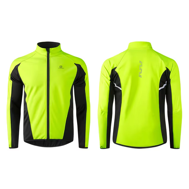 Veste de cyclisme thermique d'hiver, vêtements de vélo d'échauffement, manteau à coque souple, coupe