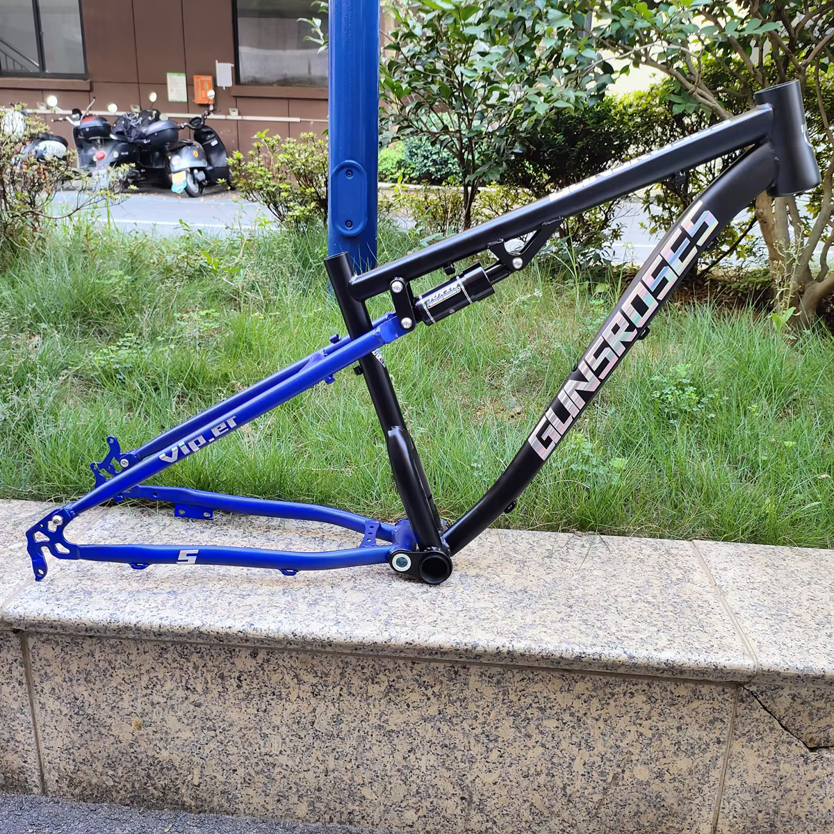 Kalosse-Cadres de vélo à suspension complète, cadre de vélo de neige en acier au carbone, pneus 26x4