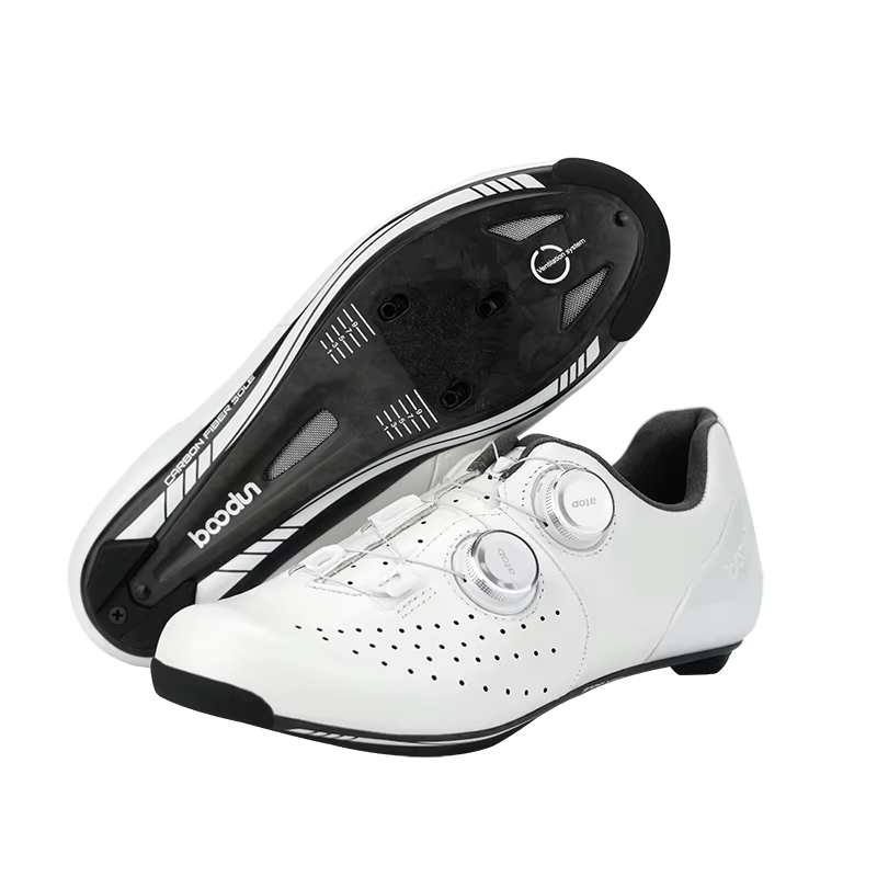 Chaussures de cyclisme sur route respirantes pour hommes, chaussures de sport en cuir ultra légères 