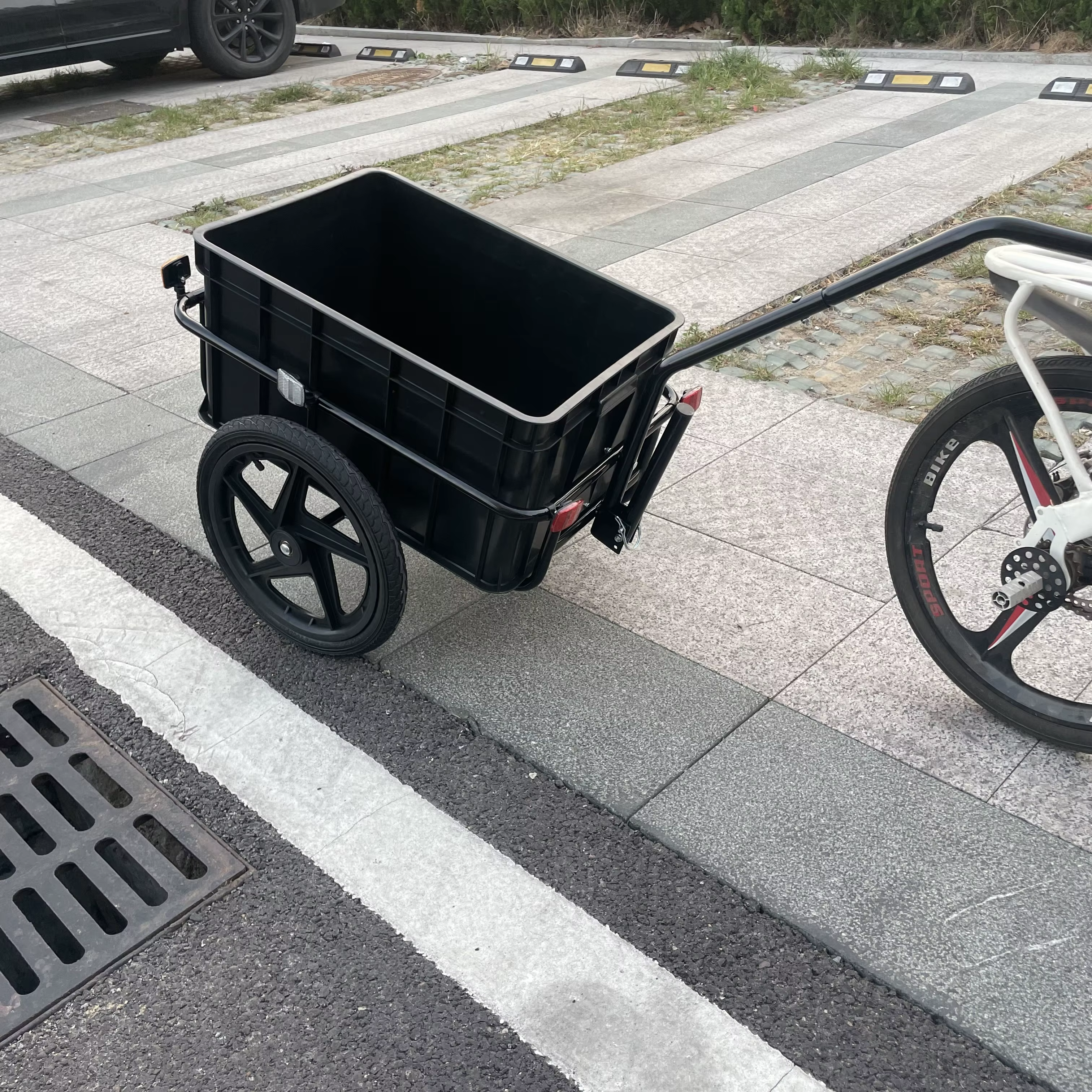 Remorque de chargement de vélo robuste de 50kg, chariot de remorquage de transport Durable pour usag