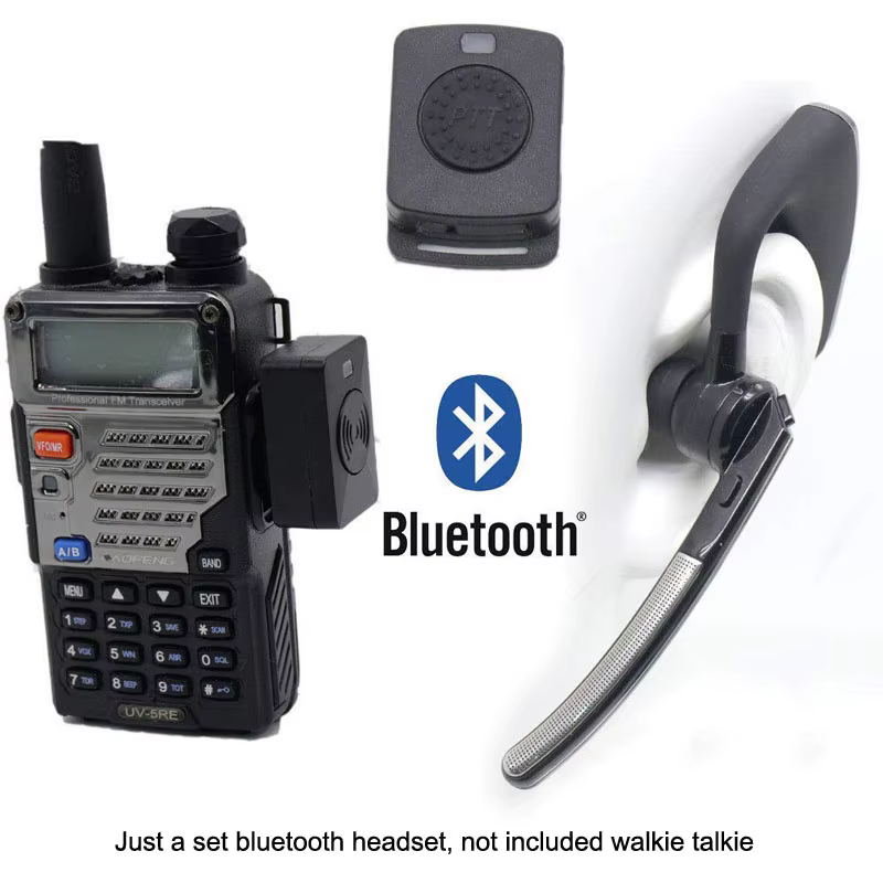 Moto vélo mains libres Bluetooth PTT écouteur sans fil casque pour BaoFeng UV-82 UV-5R 888S Kenwood 