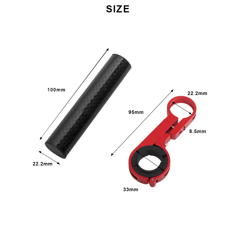 Support de barres de poignée de vélo en alliage d'aluminium, supports en Fiber de carbone pour phare