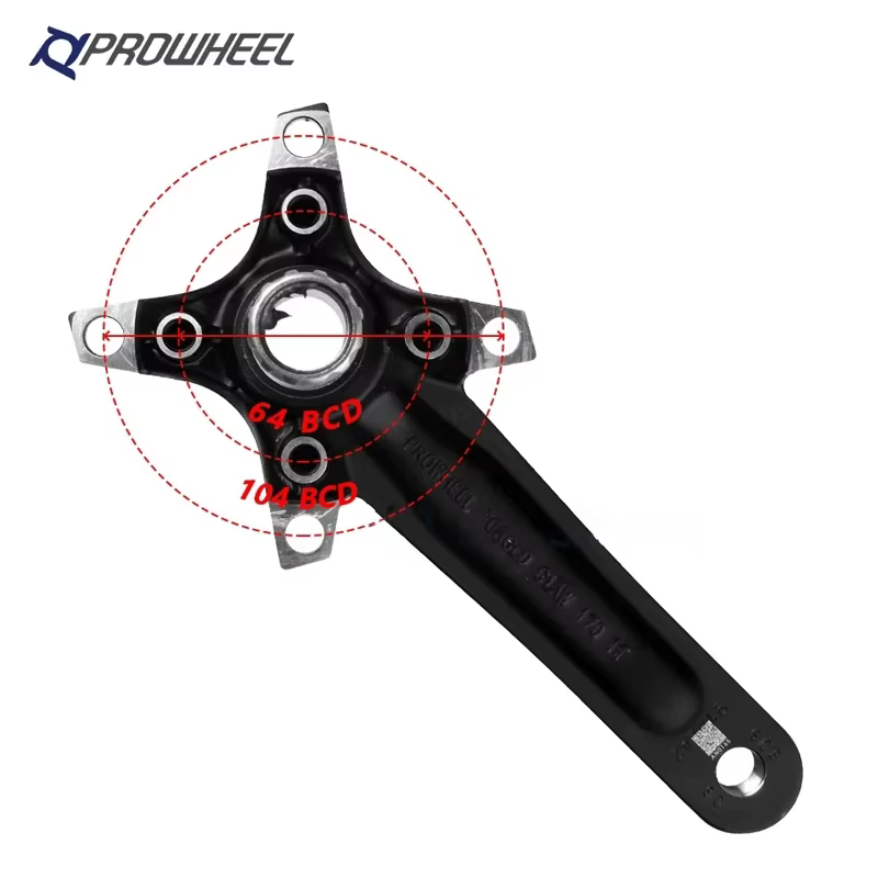 Prowheel-Pédalier Hollowtech VTT, Manivelle commencerBCD, 170mm, 175mm, Vélo Intégré, 32 T, 34 T, 36