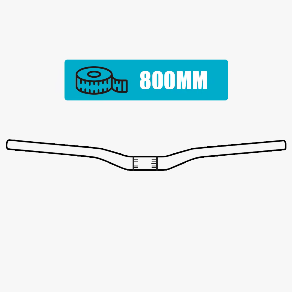 RYET AM – guidon plat en carbone pour vtt, ultraléger, T1000, 35x800mm, barre montante droite