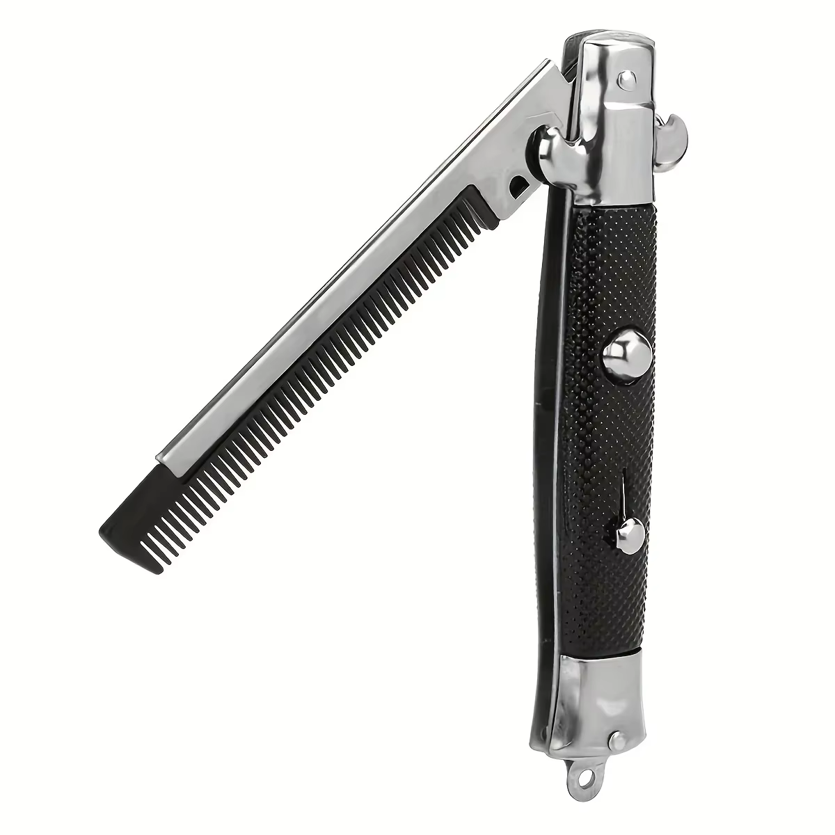 Brosses à couteaux pliables portables, peigne tondeuse à cheveux, peigne à ressort pliant, peignes a