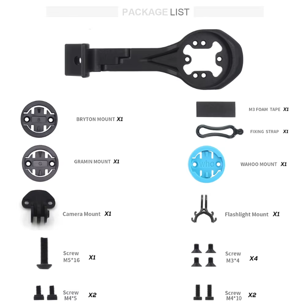 Support d'ordinateur intégré pour guidon, sans logo, compatible avec GPS, Garmin,Bryton,Wahoo, allia