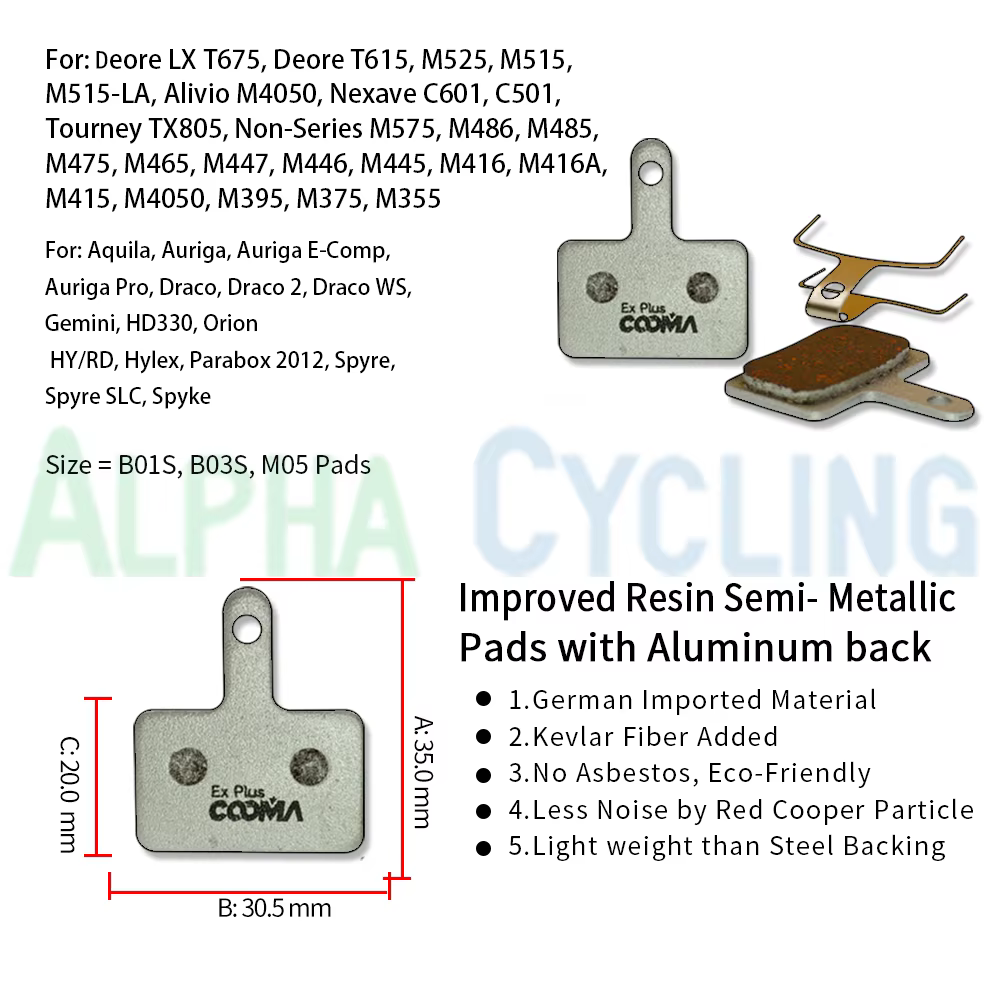 Plaquettes de frein de vélo en résine améliorées, pour SRAM Avid Shimano Magura Hayes Formula Hope Z