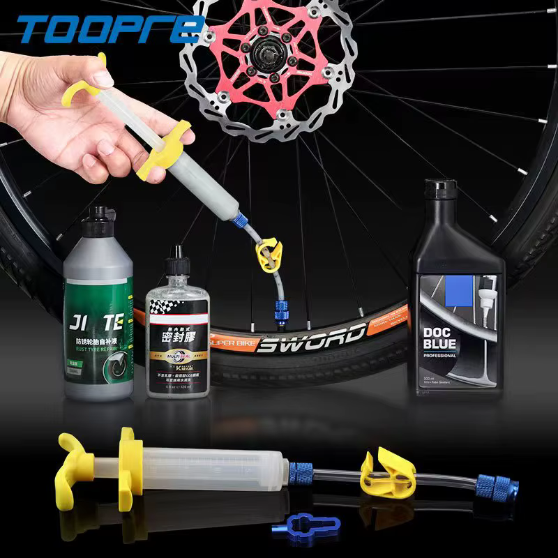 TOOPRE VTT vide pneu auto-remplissage fluide outil d'injection pneu fluides de remplissage seringue