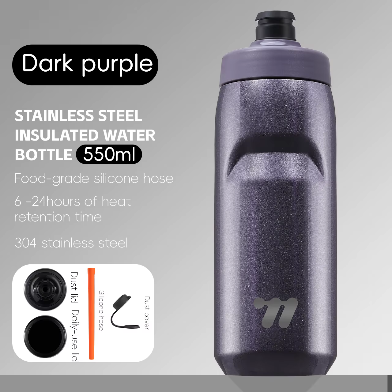 Bouteille d'eau pour vélo en acier inoxydable WEST BIKING, maintien au froid/au chaud pendant 24h, 5