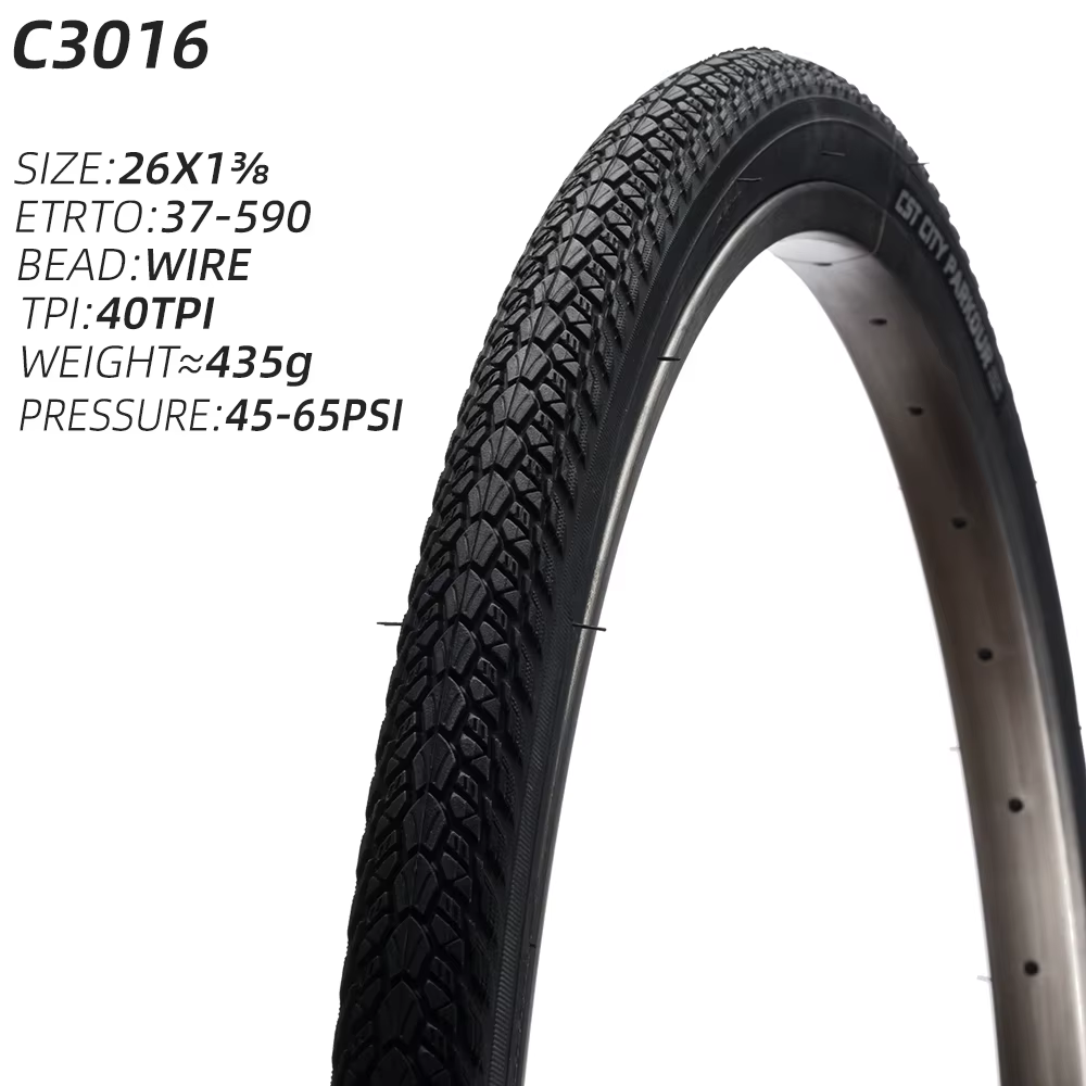 Pneu de vélo CST C3016 CITY 26X1⅜ 37-590, pneu de vélo tout-terrain, toutes saisons