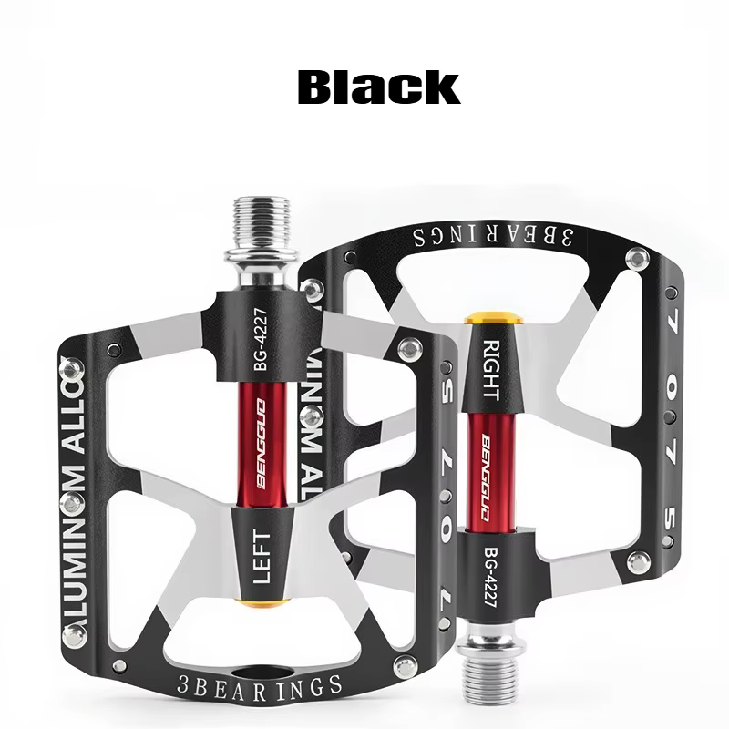 Pédales de vélo à triple roulement, 3 roulements, en aluminium, pour VTT et vélo de route, pédales r