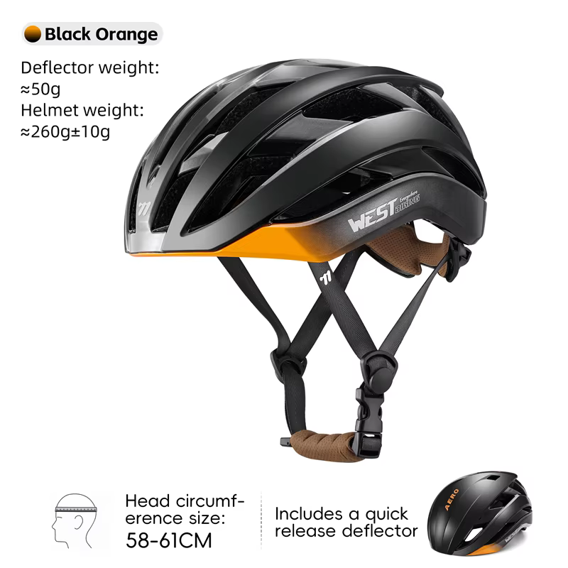 WEST BIKING – casque de cyclisme intégralement moulé, aérodynamique multicolore, déflecteur de Sport