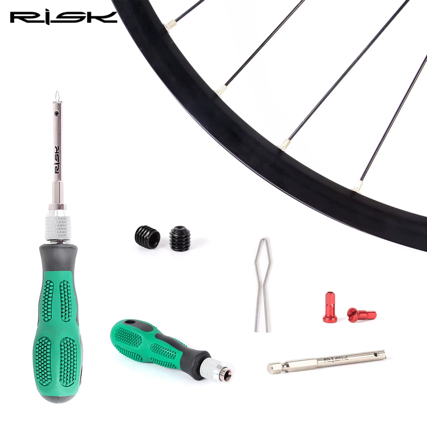 Risque outil d'installation de capuchon de rayon de vélo jeu de roues de jante de vélo capuchon de r