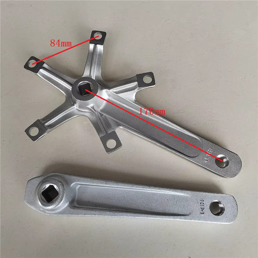 Manivelle de vélo de piste TRUYOU 144 BCD, pédalier à engrenage fixe, manivelles argentées 165 mm 17