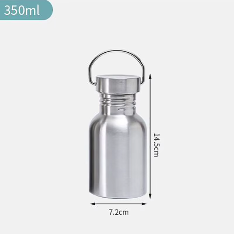 Bouteille d'eau de vélo en acier inoxydable, 350/500/600/750/1000ML, bouteille d'eau à paroi unique,
