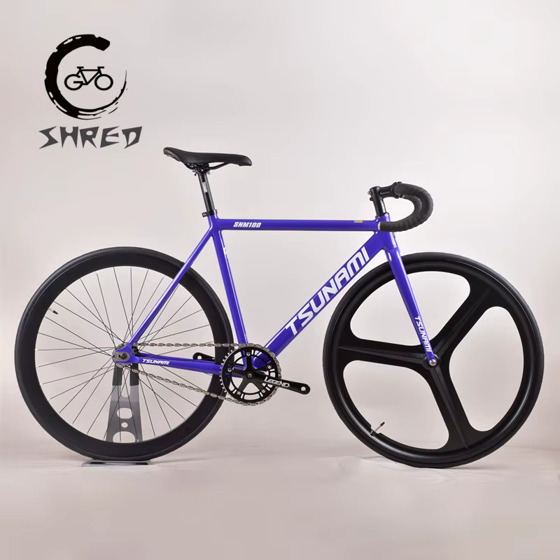 TSUNAMI-Vélo de Course SNM100 Fixie Partners, Vitesse Unique, Cadre en Aluminium 700C, Pièces de Cyc