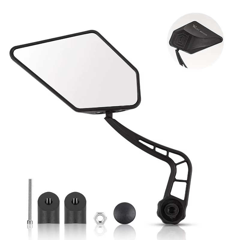 WEST BIKING-Rétroviseur de vélo, résistant à 360, réglable, miroir latéral de sécurité, pour VTT, vi